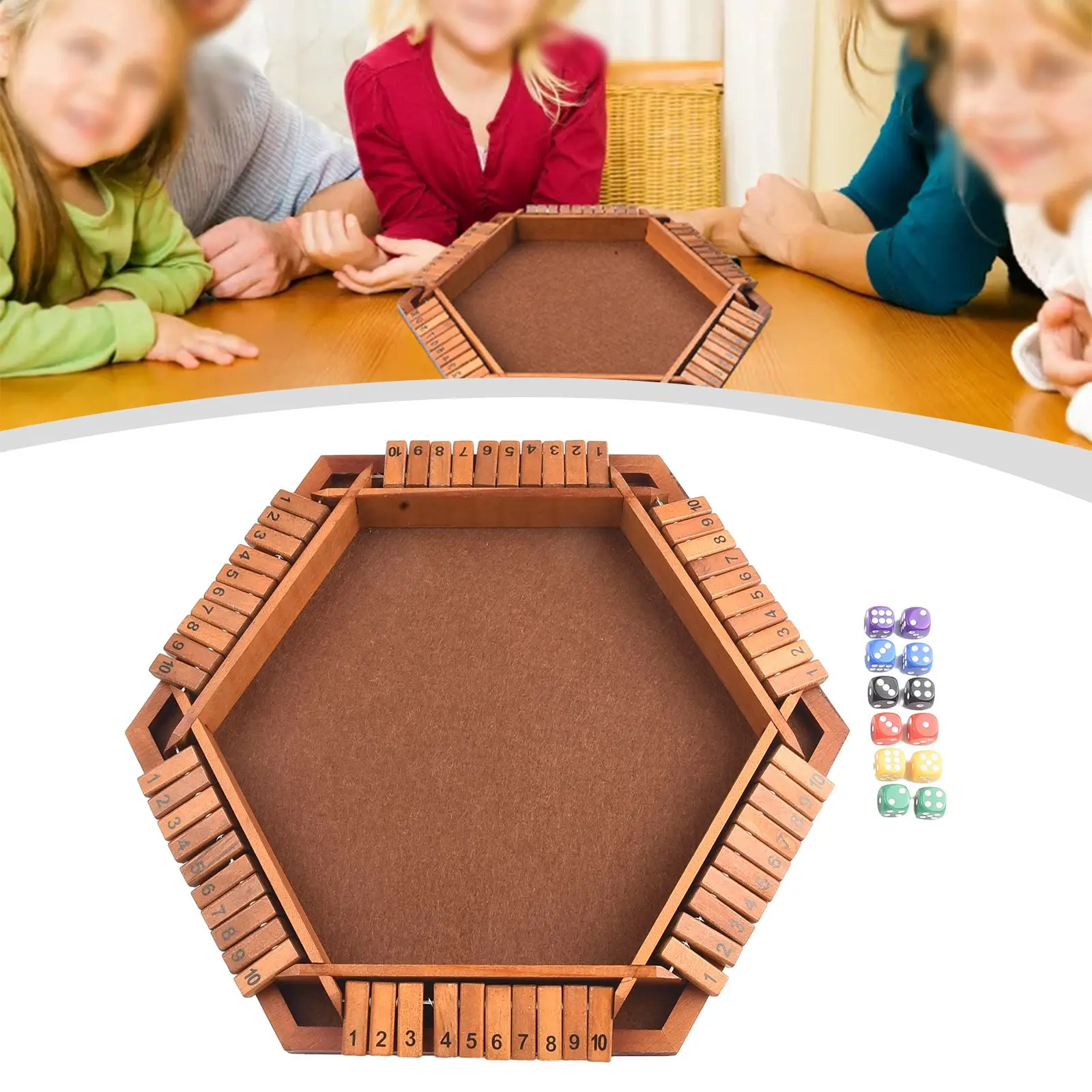 Dice Game Shut The Box Table Math Game Home Party Tabletop With 16 Dice Wooden Board Brand New High Quality Material
Dice Game Shut The Box Table Math Game Home Party Tabletop With 16 Dice Wooden Board Brand New High Quality Material