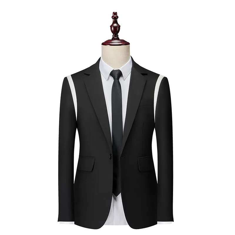 Men's Black and White Color Block Blazer Single Button Slim Fit Formal Suit Jacket for Wedding Party
Men's Black and White Color Block Blazer Single Button Slim Fit Formal Suit Jacket for Wedding Party