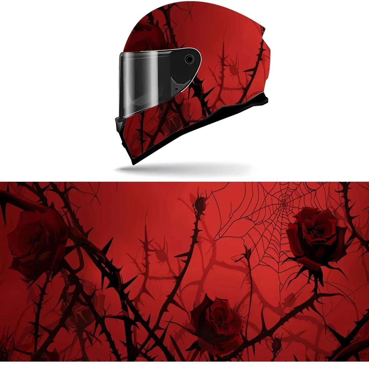 Dark Roses with Thorns Full Helmet Wrap Sticker Motorcycle Helmet Racing Graphic Decal Vinyl Wrap Helmet Decor Sticker
Dark Roses with Thorns Full Helmet Wrap Sticker Motorcycle Helmet Racing Graphic Decal Vinyl Wrap Helmet Decor Sticker