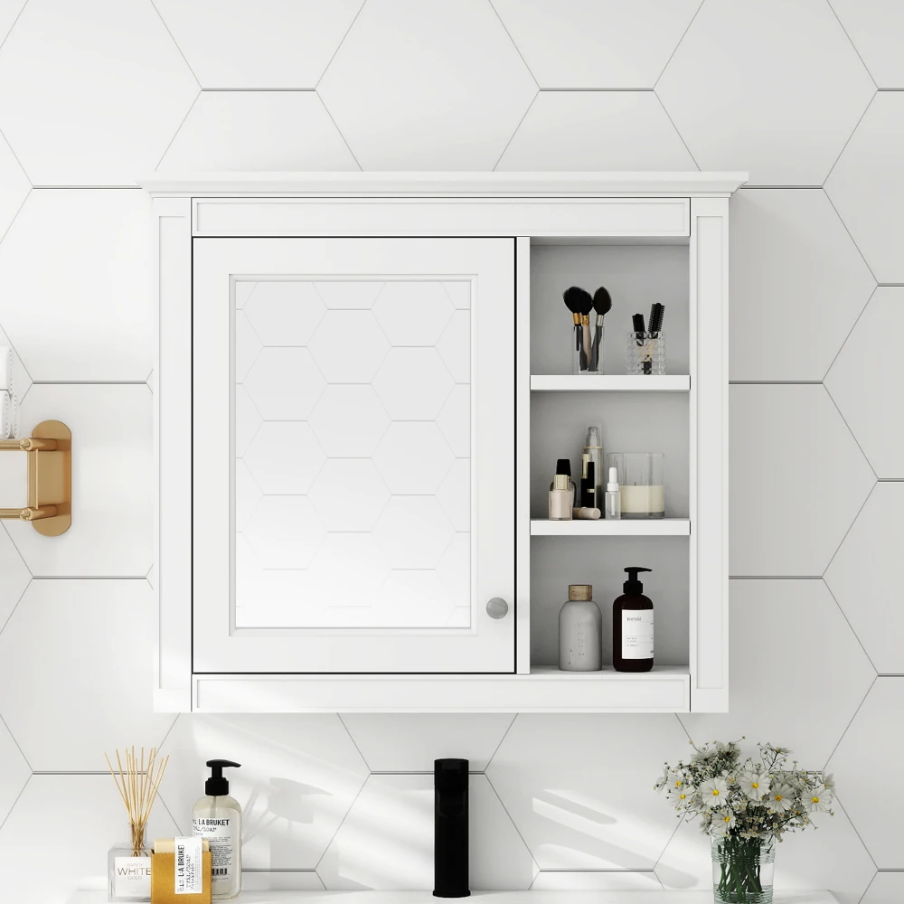 30'' X 28'' Medicine Cabinet Wall Mounted Bathroom Storage Cabinet Modern Bathroom Wall Cabinet with Mirror Medicine Cabinet
30'' X 28'' Medicine Cabinet Wall Mounted Bathroom Storage Cabinet Modern Bathroom Wall Cabinet with Mirror Medicine Cabinet