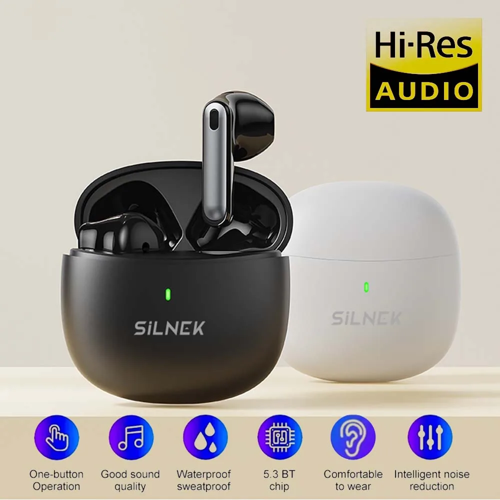 Silnek Y60 Lightweight Comfort Semi In Ear Earbuds 25H Playtime Hall Switch True Wireless Hifi Sound Bluetooth Headset Earphone
Silnek Y60 Lightweight Comfort Semi In Ear Earbuds 25H Playtime Hall Switch True Wireless Hifi Sound Bluetooth Headset Earphone