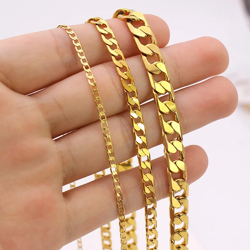 Luxury 24K 9999 Pure Gold real gold Men's Women's Cuban Chain Necklace
Luxury 24K 9999 Pure Gold real gold Men's Women's Cuban Chain Necklace