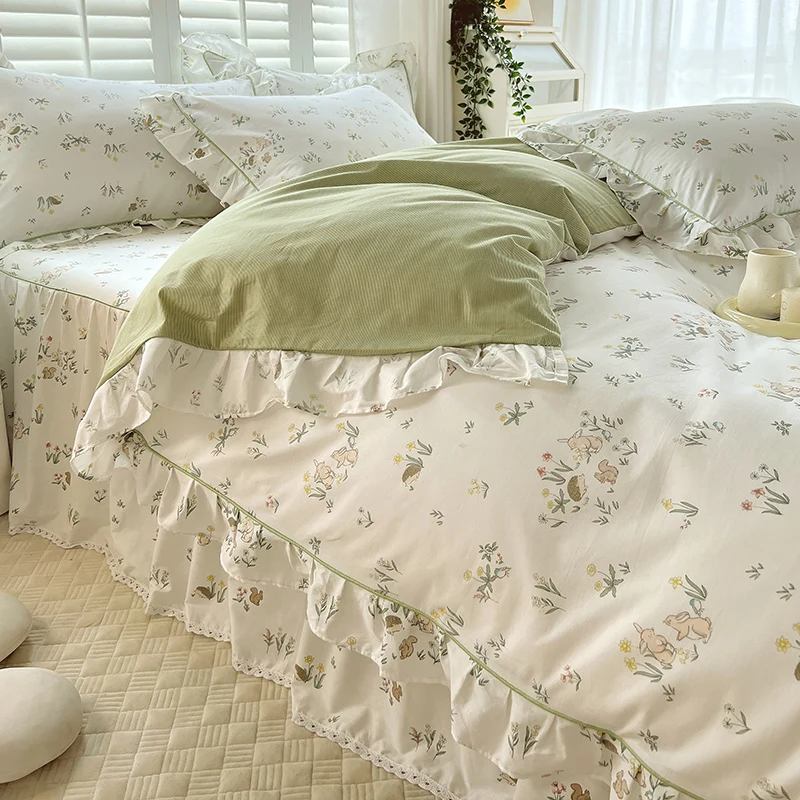 ins princess wind pure cotton bed four-piece set 100 all cotton bedding bed sheet quilt cover three-piece set
ins princess wind pure cotton bed four-piece set 100 all cotton bedding bed sheet quilt cover three-piece set
