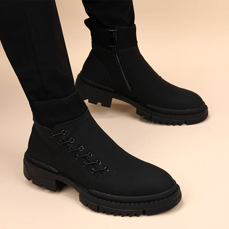 men fashion punk rock platform boots black brown original leather shoes cowboy autumn winter boot cool ankle chelsea botas mans
men fashion punk rock platform boots black brown original leather shoes cowboy autumn winter boot cool ankle chelsea botas mans
