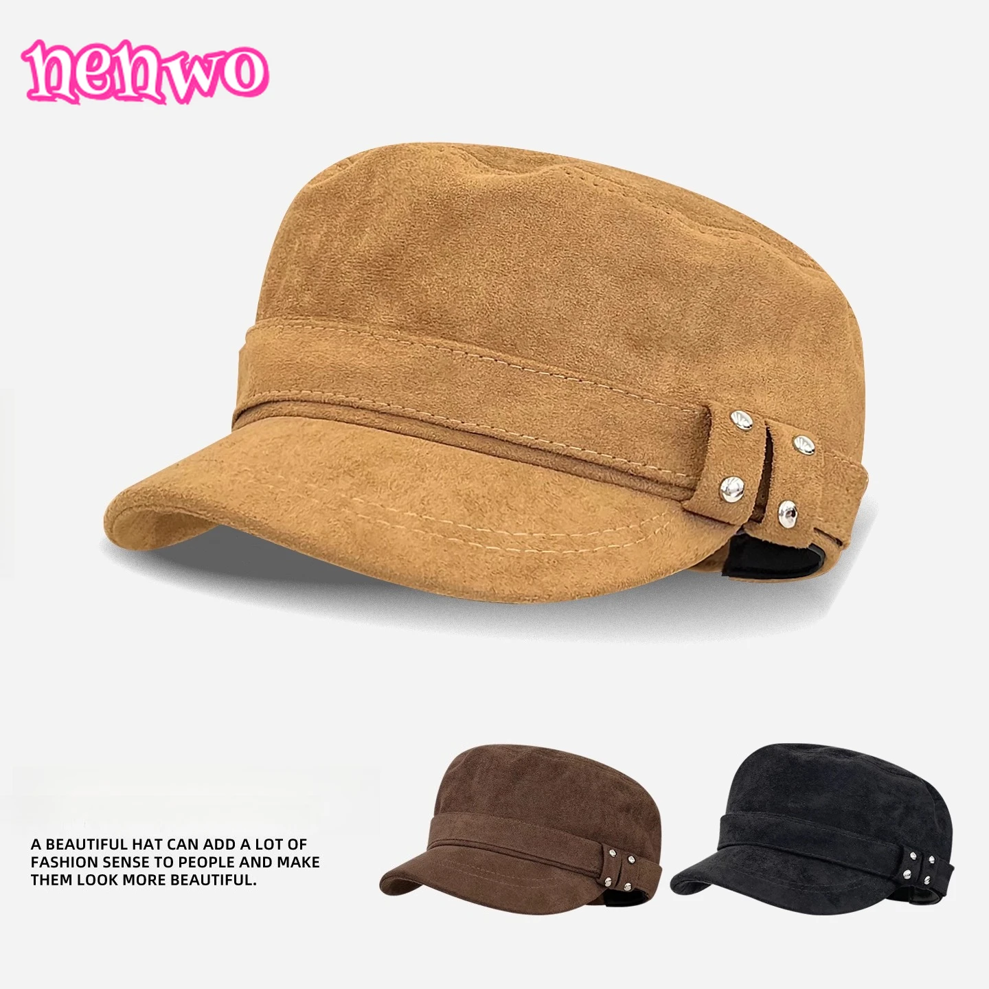 Ins Ретро замшевая бархатная шляпа с заклепками и плоским цилиндром, женская весенне-осенняя темпераментная универсальная утягивающая кепка с утконосом
Ins Ретро замшевая бархатная шляпа с заклепками и плоским цилиндром, женская весенне-осенняя темпераментная универсальная утягивающая кепка с утконосом