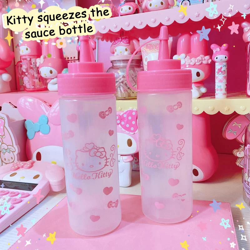 Sanrio симпатичная мультяшная Hellokitty пластиковая бутылка для соуса, кухонная бутылка для салата, крема, повязки
Sanrio симпатичная мультяшная Hellokitty пластиковая бутылка для соуса, кухонная бутылка для салата, крема, повязки