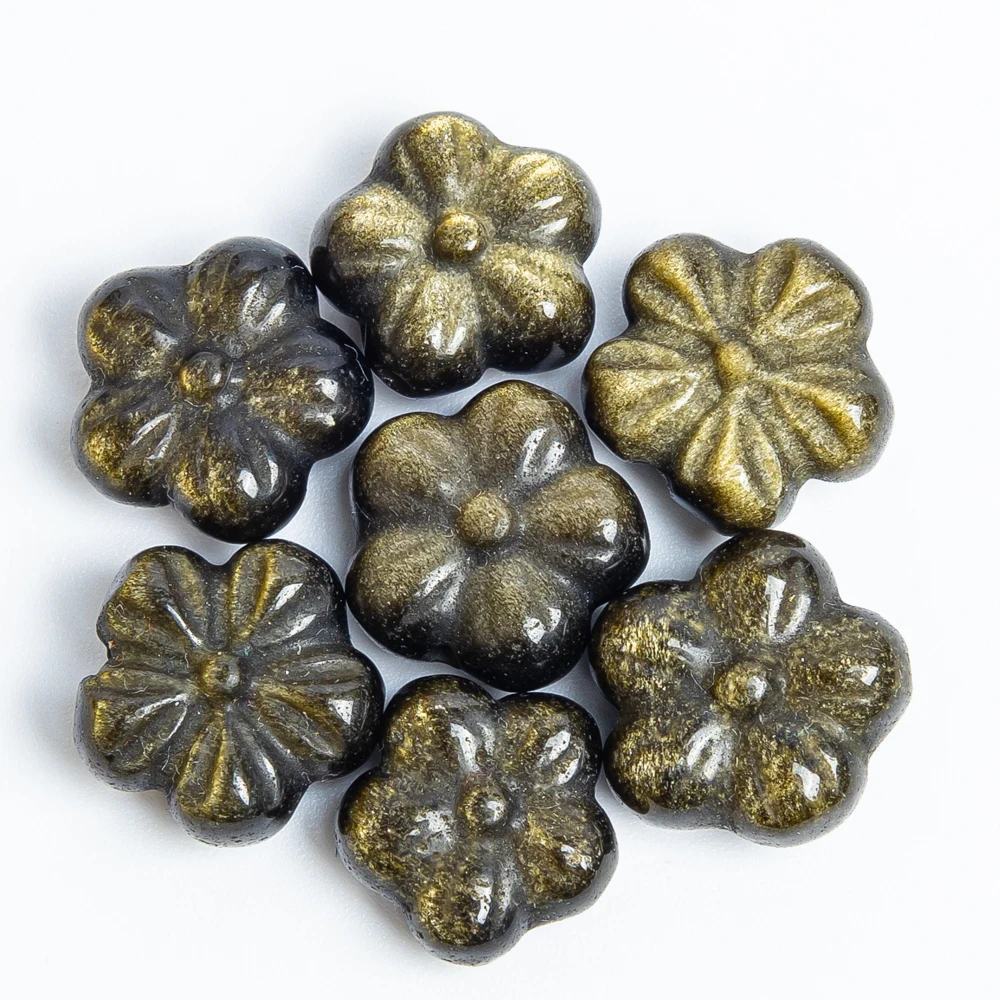 5pcs Golden Obsidian Floral Charm 13mm Mini Delicate 5-Petal Flower Pendant For Jewelry Making Diy Necklace Drilled Bead
5pcs Golden Obsidian Floral Charm 13mm Mini Delicate 5-Petal Flower Pendant For Jewelry Making Diy Necklace Drilled Bead