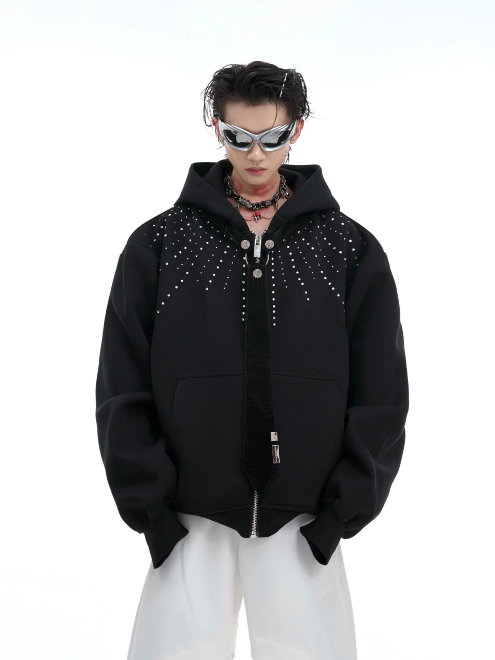 Detachable Tie Design Heavy iny Loose Lazy Jaet Hoodie Casual Loose Fit Anti-Wrinkle Deformation Resistant Cotton Polyest...
Detachable Tie Design Heavy iny Loose Lazy Jaet Hoodie Casual Loose Fit Anti-Wrinkle Deformation Resistant Cotton Polyest...