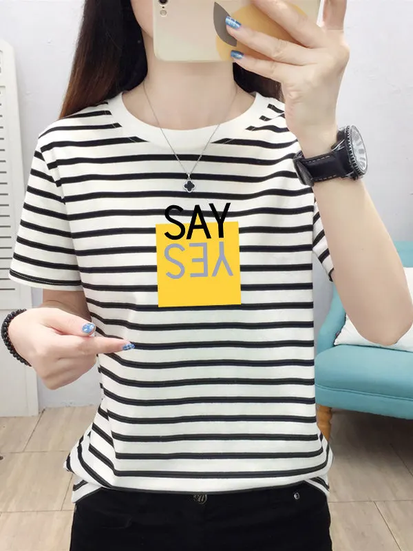 Slimming Stripe Loose Fit Short Sleeve T-Shirt for Women 40-49 Years Old Fashionable Summer 2026 New Style Casual Cotton Blend
Slimming Stripe Loose Fit Short Sleeve T-Shirt for Women 40-49 Years Old Fashionable Summer 2026 New Style Casual Cotton Blend