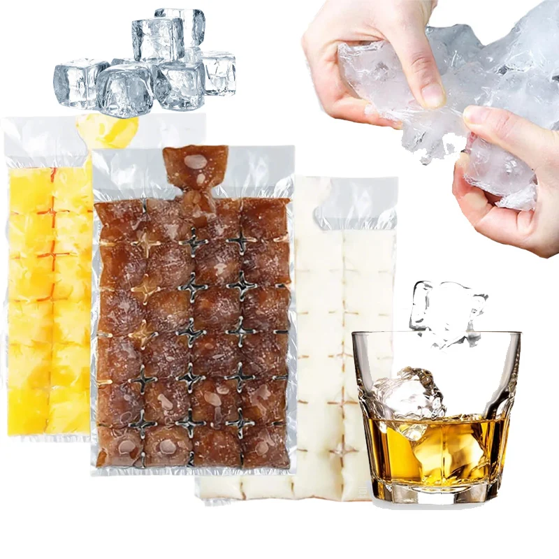 Creative 24 Cubes Disposable Self-seal Clear Ice Bag Freezing Making Mold Trays Plastic Ice Cube Packing Bags
Creative 24 Cubes Disposable Self-seal Clear Ice Bag Freezing Making Mold Trays Plastic Ice Cube Packing Bags