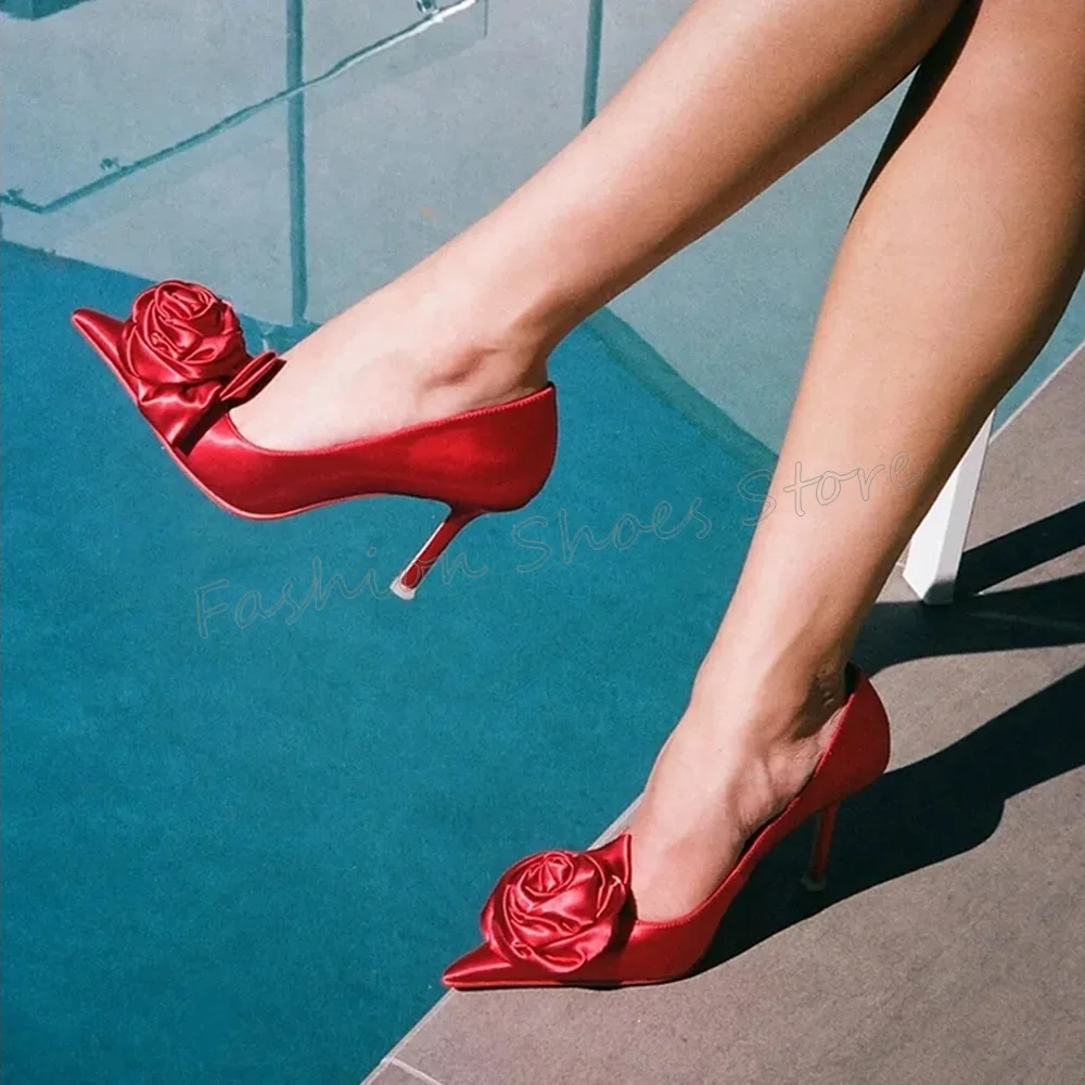 Red Flower Decor Pointed Toe Pumps Stilettos High Heels High Heel Shoes for Women Fashion Heels 2025 New Zapatos Para Mujere
Red Flower Decor Pointed Toe Pumps Stilettos High Heels High Heel Shoes for Women Fashion Heels 2025 New Zapatos Para Mujere