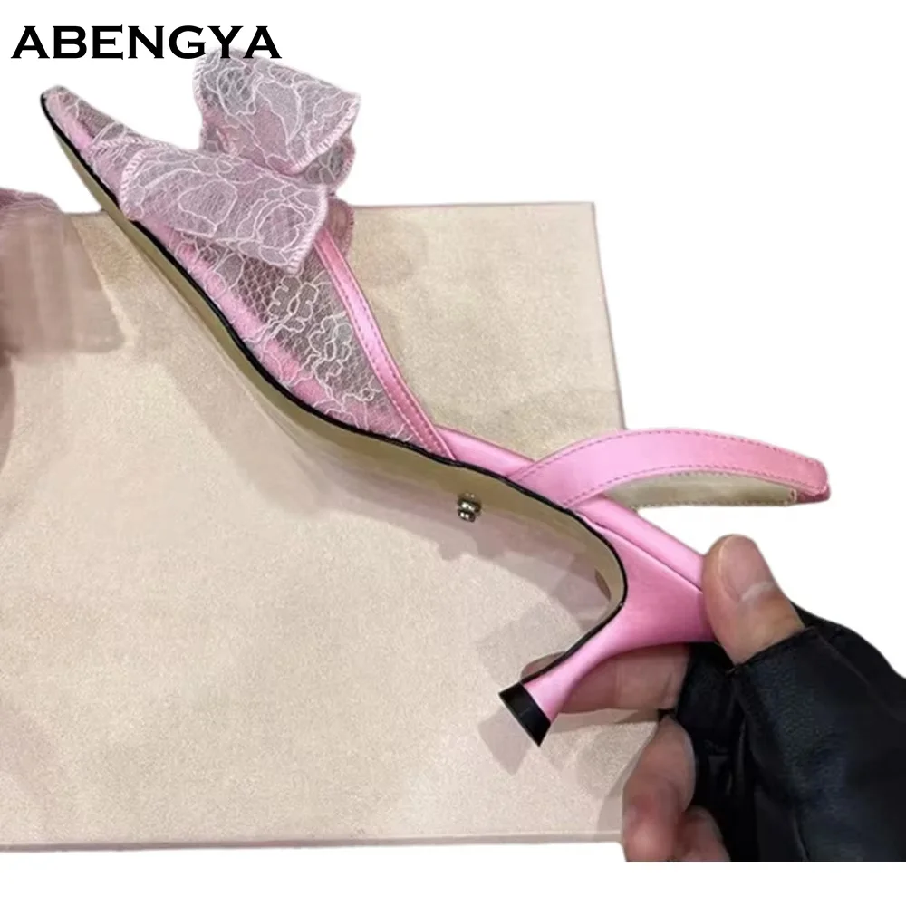 2026 Air Mesh High Heel Shoes Women Pointy Toe Bow Knot Slingback Mules Dress Shoes Summer Fashion Party Banquet Shoes For Women
2026 Air Mesh High Heel Shoes Women Pointy Toe Bow Knot Slingback Mules Dress Shoes Summer Fashion Party Banquet Shoes For Women