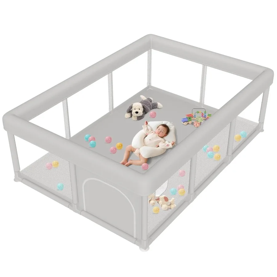 Baby Playpen Extra Large Play Yard 74" x 50" Playpen for Babies and Toddlers with Anti-Slip Suckers and Zipper Gate Safety Baby
Baby Playpen Extra Large Play Yard 74" x 50" Playpen for Babies and Toddlers with Anti-Slip Suckers and Zipper Gate Safety Baby