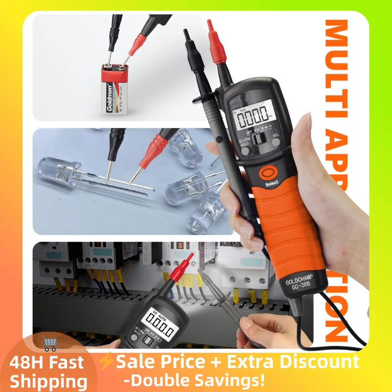 Pen Digital Multimeter 600V CATⅢ Auto-Ranging Resistance/Voltage/Diode/Continuity Test Backlight LCD Portable
Pen Digital Multimeter 600V CATⅢ Auto-Ranging Resistance/Voltage/Diode/Continuity Test Backlight LCD Portable