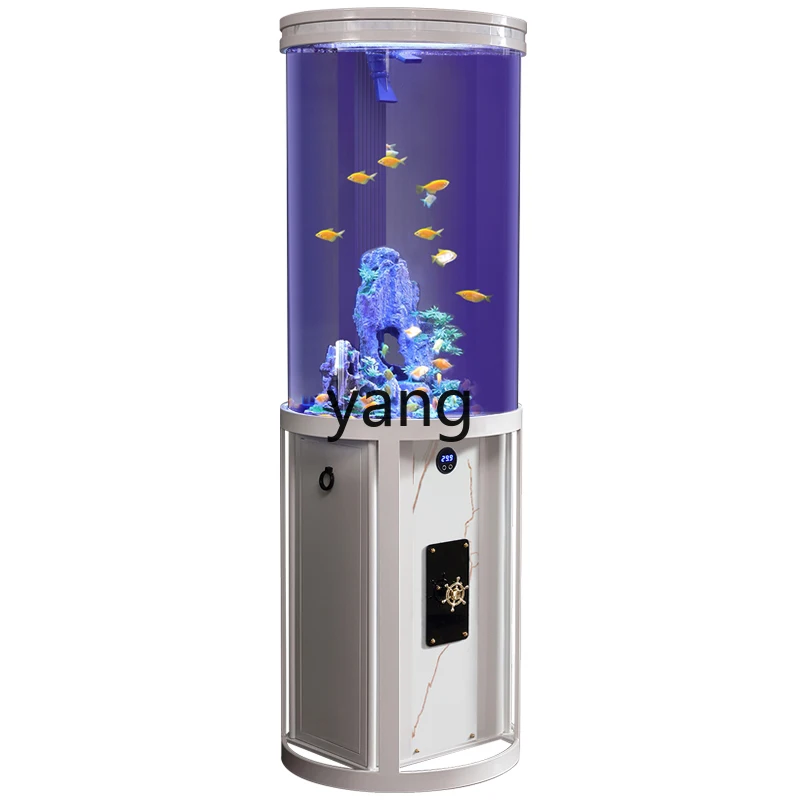 LH cylindrical fish tank living room small water-free acrylic bottom filter floor
LH cylindrical fish tank living room small water-free acrylic bottom filter floor