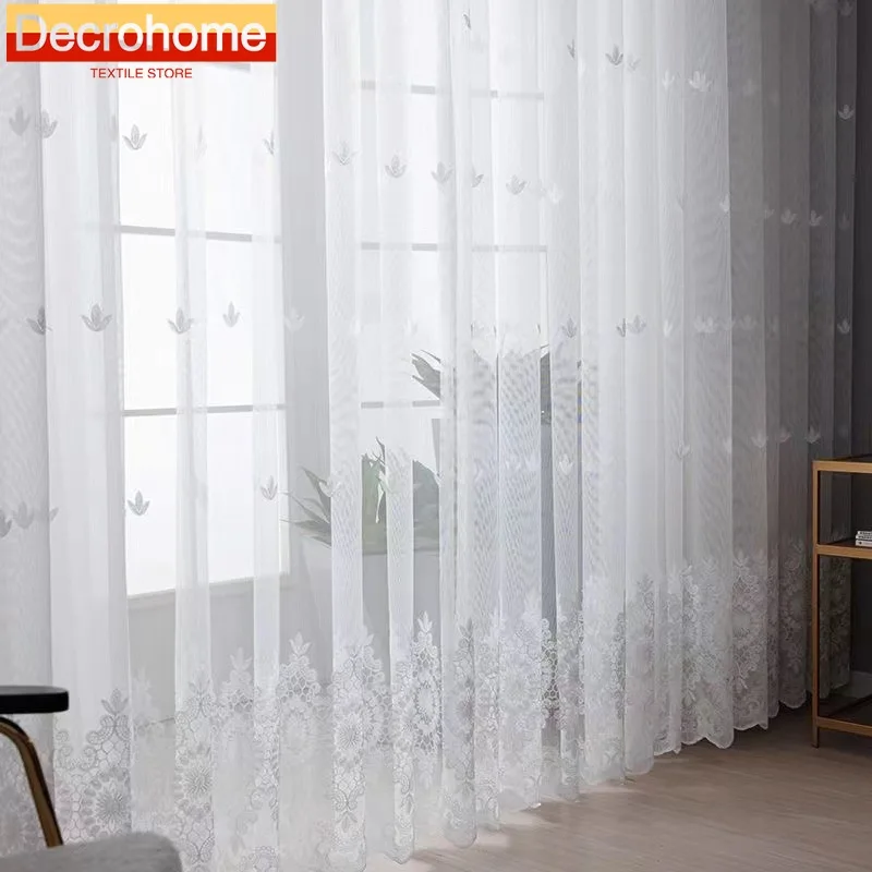 Embroidered Window Screen White Translucent Bay Window White Gauze Bedroom Living Room Fabric Finished Partition Curtain
Embroidered Window Screen White Translucent Bay Window White Gauze Bedroom Living Room Fabric Finished Partition Curtain