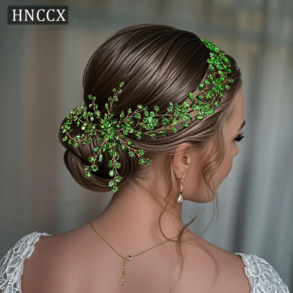 HNCCX Luxury Rhinestone Bride Headbands Trendy Forest-themed Wedding Hair Accessories Green Color Party Headpieces HP242
HNCCX Luxury Rhinestone Bride Headbands Trendy Forest-themed Wedding Hair Accessories Green Color Party Headpieces HP242