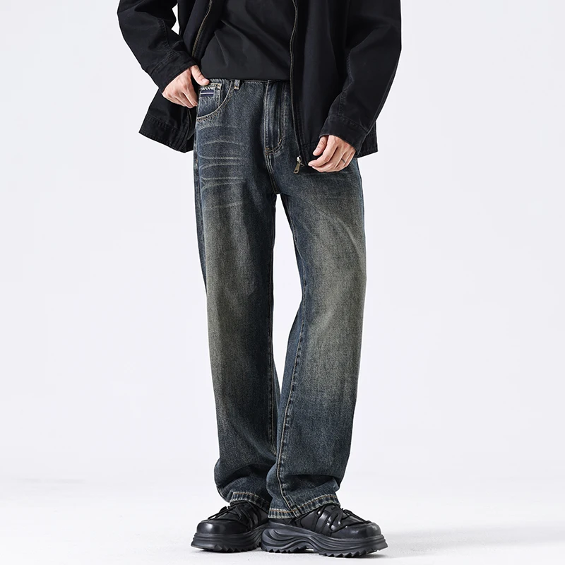 Simple Men's Jeans Washing Contrast Color Casual Korean Style Streetwear Straight Leg Loose Male Denim Trousers Chic
Simple Men's Jeans Washing Contrast Color Casual Korean Style Streetwear Straight Leg Loose Male Denim Trousers Chic