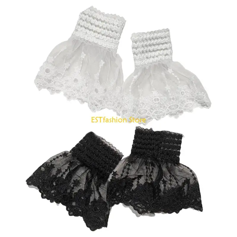 Y5GC Elegant Lace Arm Sleeves Nylon Wrist Cuffs Faux Sleeves For Women And Girls Daily Outfit and Formal Dress Enhancement
Y5GC Elegant Lace Arm Sleeves Nylon Wrist Cuffs Faux Sleeves For Women And Girls Daily Outfit and Formal Dress Enhancement