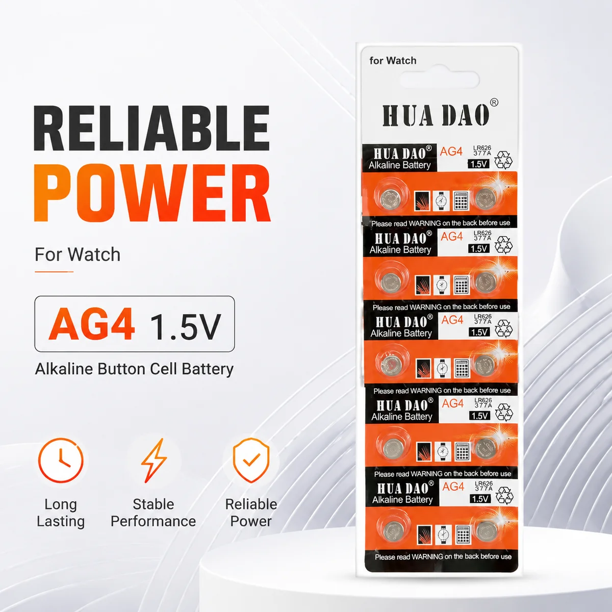 Alkaline Button Cell Battery AG4 1.5V 18mAh, LR626 SR626 Coin Cell Replacement For Watch Laser Pointer, Stable Power Supply
Alkaline Button Cell Battery AG4 1.5V 18mAh, LR626 SR626 Coin Cell Replacement For Watch Laser Pointer, Stable Power Supply
