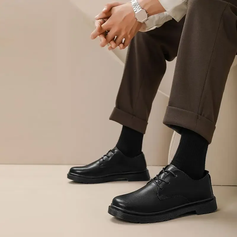 Leather Men's Dress Shoes Lace Up Derby Shoes Platform Luxury Designer Handmade Wedding Formal Shoes Black
Leather Men's Dress Shoes Lace Up Derby Shoes Platform Luxury Designer Handmade Wedding Formal Shoes Black