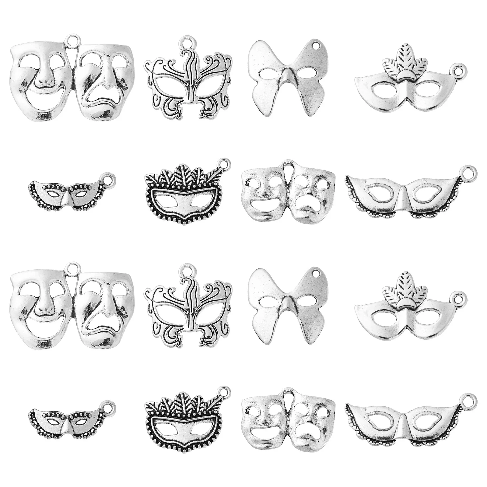 Pandahall 80Pcs 8 Styles Tibetan Silver Party Mask Charms Masquerade Pendants Vintage Face Mask Charms for Jewelry Making Craft
Pandahall 80Pcs 8 Styles Tibetan Silver Party Mask Charms Masquerade Pendants Vintage Face Mask Charms for Jewelry Making Craft