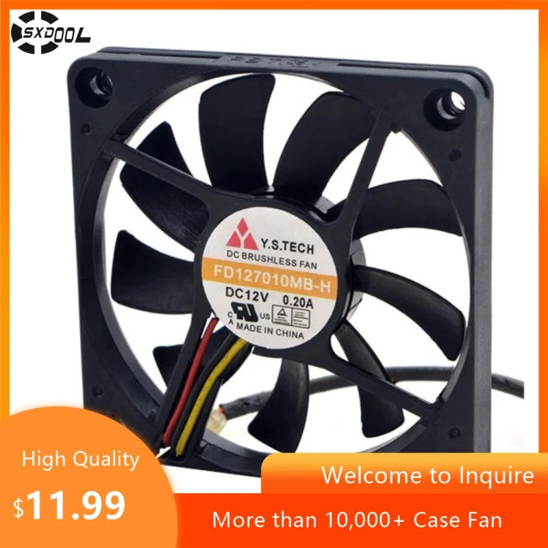 Для Y.S.TECH FD127010MB-H 70x70x10 мм DC 12 В 0,20 А с двойным шарикоподшипником ШИМ промышленный охлаждающий вентилятор
Для Y.S.TECH FD127010MB-H 70x70x10 мм DC 12 В 0,20 А с двойным шарикоподшипником ШИМ промышленный охлаждающий вентилятор