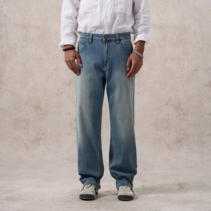 2025 Men Casual Straight Leg Blue Denim Jeans Relaxed Fit Comfortable Versatile Loose Trousers Streetwear Spring Summer Fashion
2025 Men Casual Straight Leg Blue Denim Jeans Relaxed Fit Comfortable Versatile Loose Trousers Streetwear Spring Summer Fashion