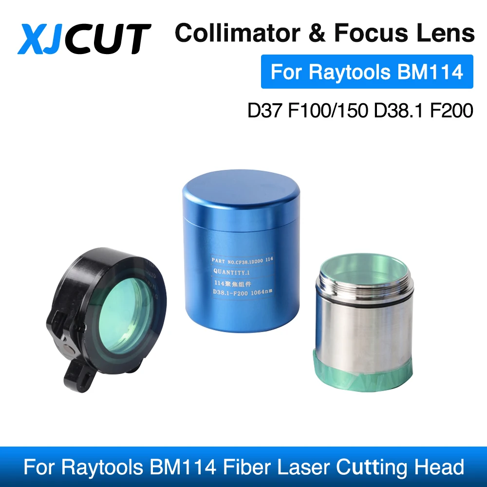 XJCUT Original Raytools BM114 Collimating & Focusing Lens D37F100 & D38.1F200mm with Lens Holder for Raytools fiber Laser Head
XJCUT Original Raytools BM114 Collimating & Focusing Lens D37F100 & D38.1F200mm with Lens Holder for Raytools fiber Laser Head