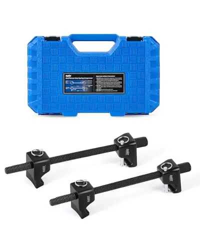 2-Piece Heavy-Duty Coil Spring Compressor Set For Macpherson Struts, 10.5 Inch Travel, 1/2 Inch Square Drive, 13 & 16mm Hex
2-Piece Heavy-Duty Coil Spring Compressor Set For Macpherson Struts, 10.5 Inch Travel, 1/2 Inch Square Drive, 13 & 16mm Hex