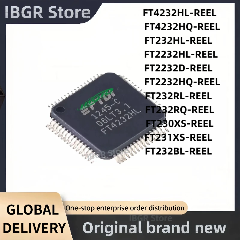 FT4232HL-REEL FT4232HQ-REEL FT232HL-REEL FT232RQ-REEL FT230XS-REEL The Usb To Serial Port Control Chip Is Original New
FT4232HL-REEL FT4232HQ-REEL FT232HL-REEL FT232RQ-REEL FT230XS-REEL The Usb To Serial Port Control Chip Is Original New