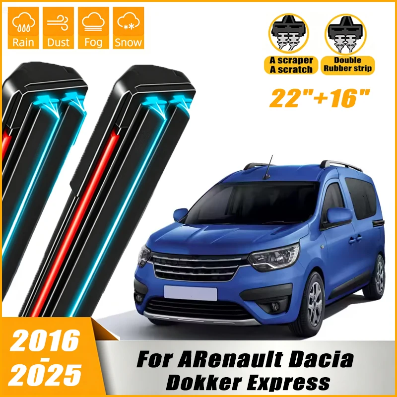 2Pcs Front Windshield Windscreen Wiper Blades For Renault Dacia Dokker Express 2016 - 2025 2017 ,Car Window Rain Brushes 22"+16"
2Pcs Front Windshield Windscreen Wiper Blades For Renault Dacia Dokker Express 2016 - 2025 2017 ,Car Window Rain Brushes 22"+16"