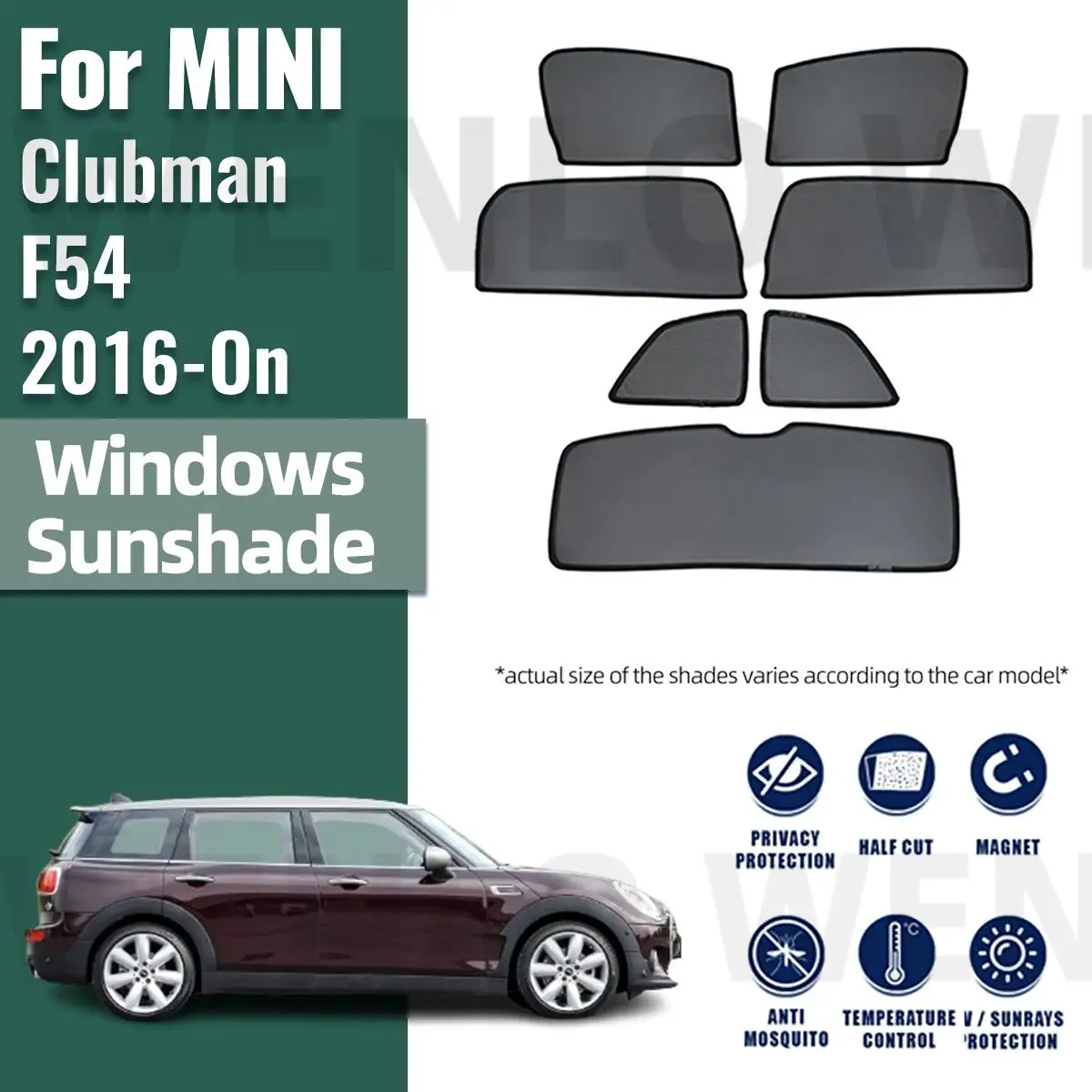 For MINI Clubman F54 2016-2024 Car Sun Visor Accessories Window Windshield Cover Sunshade Curtain Mesh Shade Blind Custom
For MINI Clubman F54 2016-2024 Car Sun Visor Accessories Window Windshield Cover Sunshade Curtain Mesh Shade Blind Custom