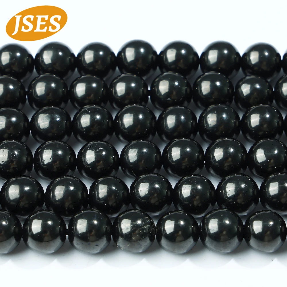 JSES Natural Black Jet Coal 4/6/8/10/12mm Stone Smooth Round Spacer Loose Beads for Jewelry Making DIY Bracelet Strand Beads
JSES Natural Black Jet Coal 4/6/8/10/12mm Stone Smooth Round Spacer Loose Beads for Jewelry Making DIY Bracelet Strand Beads