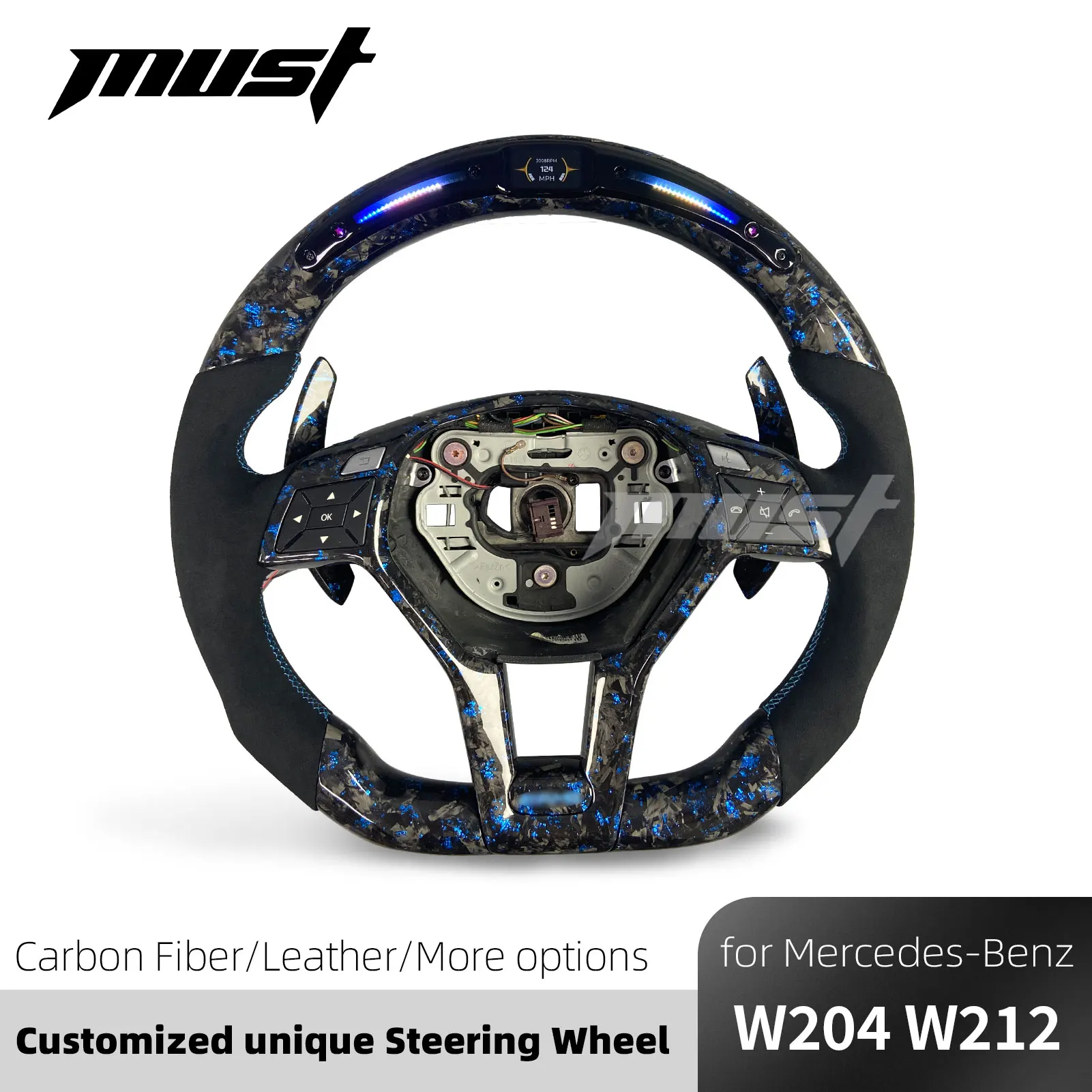 Руль с LED-подсветкой из кованого карбона красного цвета для Mercedes-Benz W204 W212, моделей AMG CLA45 C63 E550 E63 S GLA45 SL63 E-Class
Руль с LED-подсветкой из кованого карбона красного цвета для Mercedes-Benz W204 W212, моделей AMG CLA45 C63 E550 E63 S GLA45 SL63 E-Class