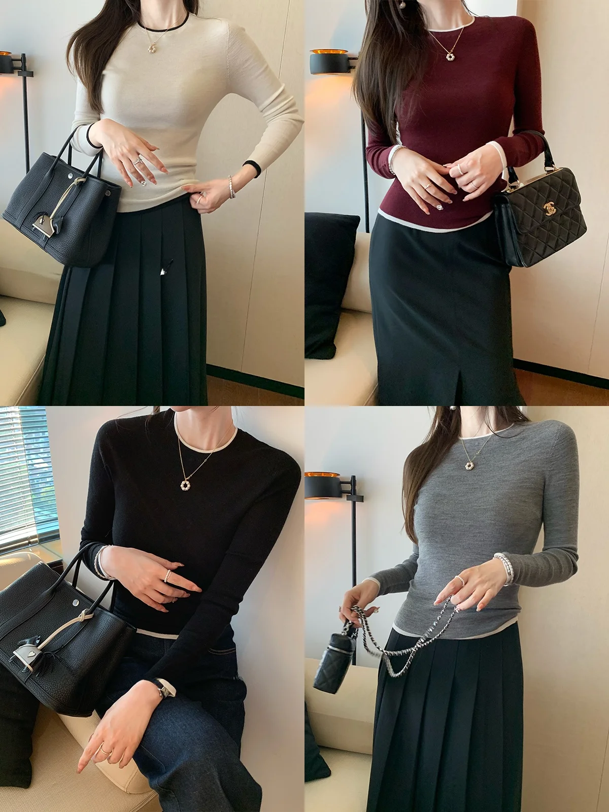 Свитер DAJO'S Red Label из трикотажной шерсти с цветовыми блоками, премиум-пряжа, корейский стиль, приталенный крой, для повседневной носки
Свитер DAJO'S Red Label из трикотажной шерсти с цветовыми блоками, премиум-пряжа, корейский стиль, приталенный крой, для повседневной носки