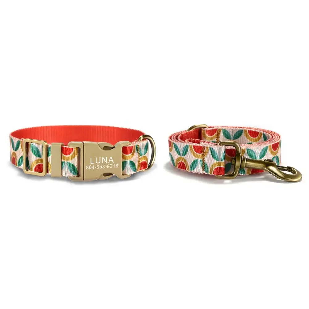 Personalized Pet Collar Customized Nameplate ID Adjustable Cartoon Flower Soft Fiber Cat Dog Collars Lead Leash
Personalized Pet Collar Customized Nameplate ID Adjustable Cartoon Flower Soft Fiber Cat Dog Collars Lead Leash