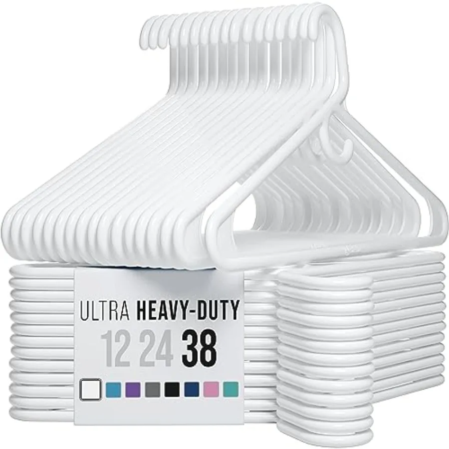 Thick Heavy Duty Hangers - Plastic Clothes Hangers Pack - Great for Coat Hanger, Jackets Jeans and Suit Hanger for Closet - New
Thick Heavy Duty Hangers - Plastic Clothes Hangers Pack - Great for Coat Hanger, Jackets Jeans and Suit Hanger for Closet - New