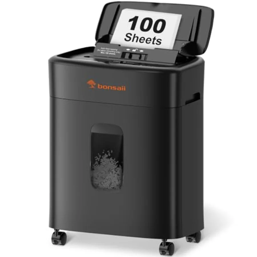 100 Sheets Auto Feed Paper Shredder Up to 30 Minutes Shredders for Home Office Use Micro-Cut Heavy Duty Shredder/ 4.2 Gallons/S
100 Sheets Auto Feed Paper Shredder Up to 30 Minutes Shredders for Home Office Use Micro-Cut Heavy Duty Shredder/ 4.2 Gallons/S