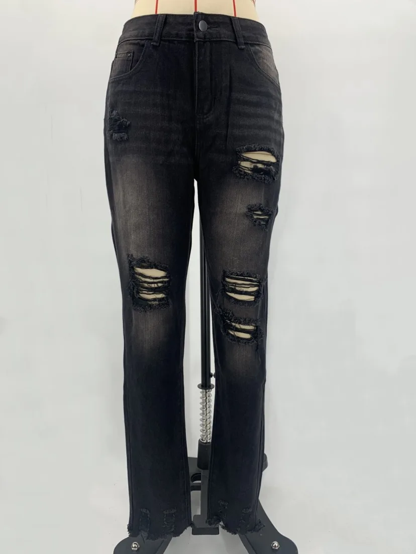 2026 New Women's High Waist Ripped Leg Slit Jeans Fashion Slim Fit Stretch Denim Straight Legs Casual Trousers
2026 New Women's High Waist Ripped Leg Slit Jeans Fashion Slim Fit Stretch Denim Straight Legs Casual Trousers