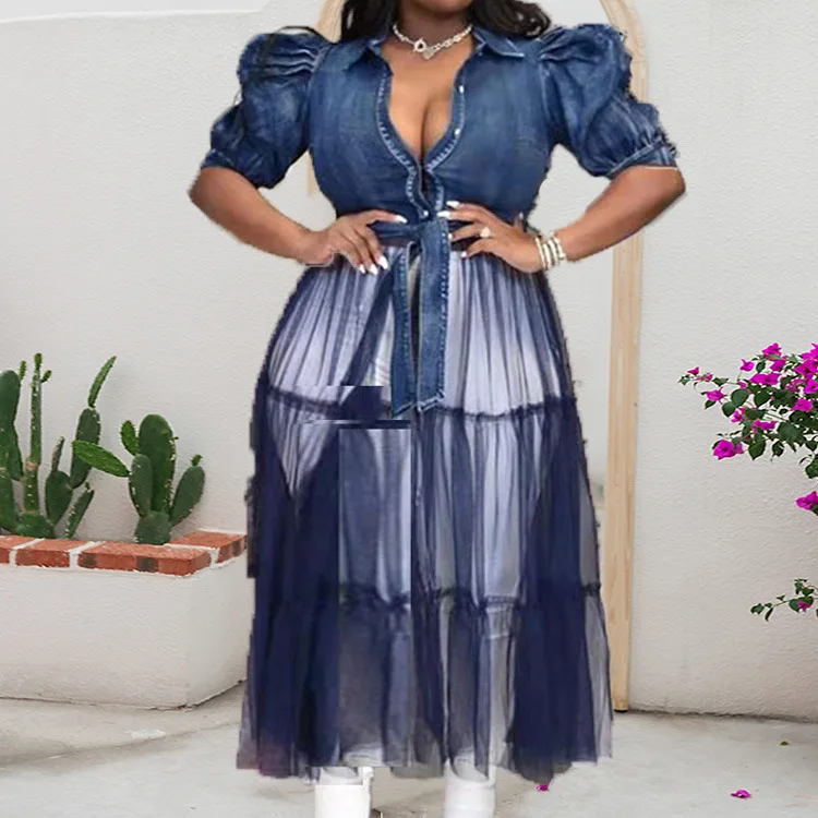 Womens Dresses Solid Round Neck Patchwork Long Skirt Is Fashionable and Comfortable Pocket Maxi Mesh Long Gauze Skirts
Womens Dresses Solid Round Neck Patchwork Long Skirt Is Fashionable and Comfortable Pocket Maxi Mesh Long Gauze Skirts