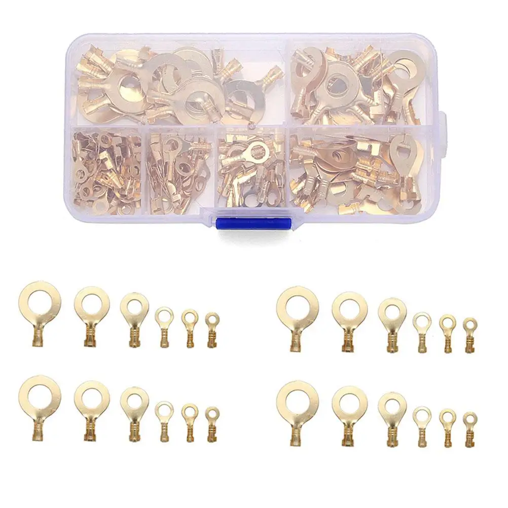150 Pcs Copper Connector Crimp Terminals Ring Combination Boxed Cold Pressed Electrical Connectors Anti
150 Pcs Copper Connector Crimp Terminals Ring Combination Boxed Cold Pressed Electrical Connectors Anti