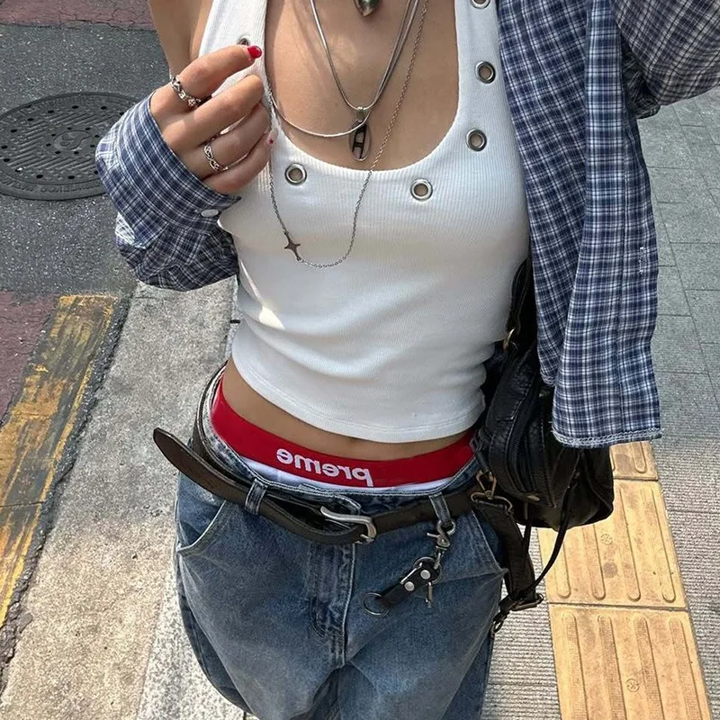 Tuularose Sexy Backless Tanks Summer Fashion Solid Hollow Out Sleeveless Neckless Vest Hot Girls Y2k Streetwear Slim Tops Women
Tuularose Sexy Backless Tanks Summer Fashion Solid Hollow Out Sleeveless Neckless Vest Hot Girls Y2k Streetwear Slim Tops Women