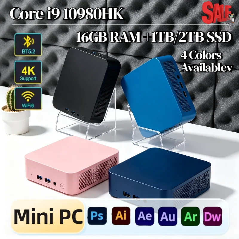 Intel Core i9 10980HK Mini PC 16GB RAM 1TB 2TB SSD M.2 WiFi 6 BT5.2 Low Power NVMe Desktop Pro Max Chip Unit
Intel Core i9 10980HK Mini PC 16GB RAM 1TB 2TB SSD M.2 WiFi 6 BT5.2 Low Power NVMe Desktop Pro Max Chip Unit