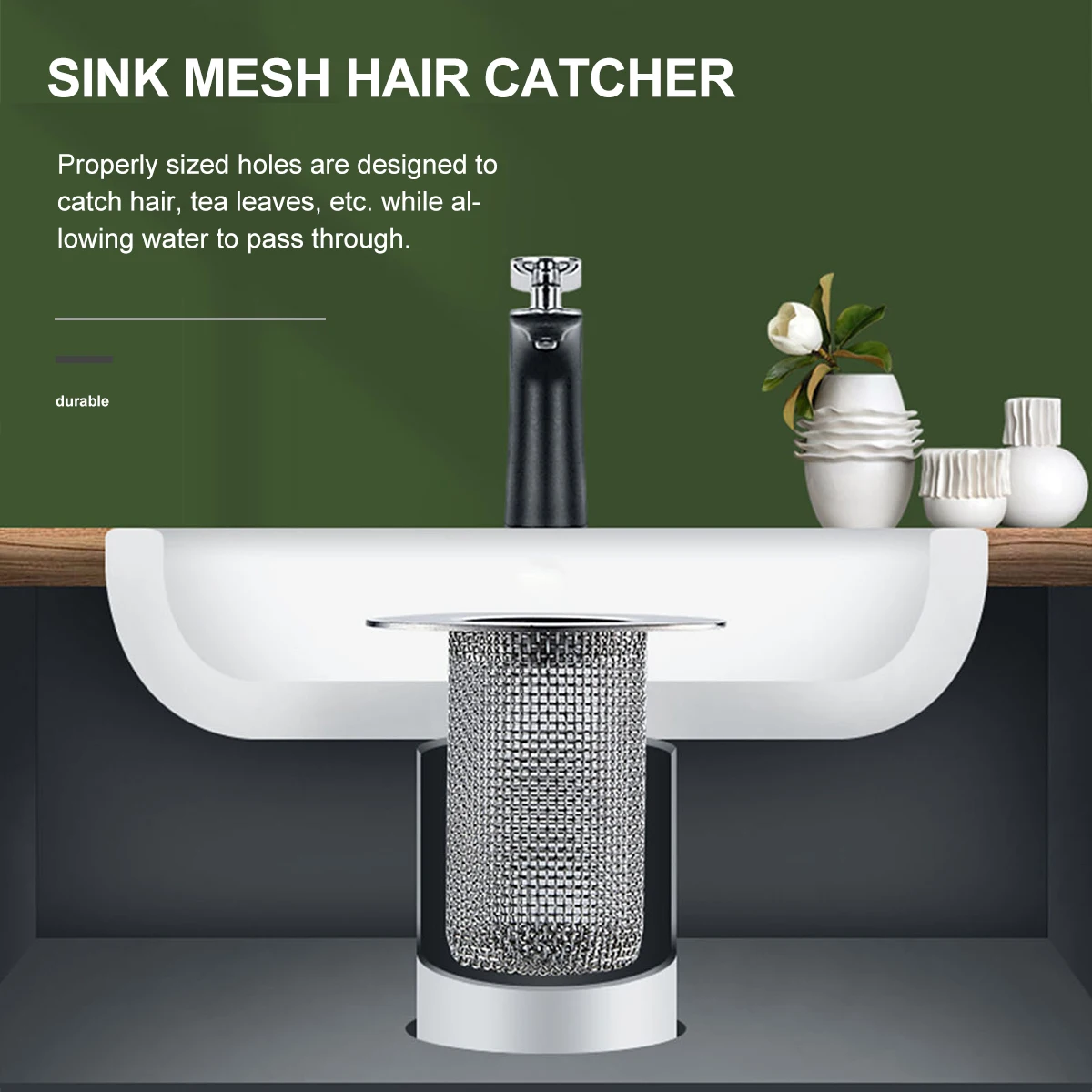 Fine Mesh Strainer Sink Drainer Stainless Steel Debris Stopper Hair Catcher Kitchen Bathroom Filter Proper Holes Allow Water
Fine Mesh Strainer Sink Drainer Stainless Steel Debris Stopper Hair Catcher Kitchen Bathroom Filter Proper Holes Allow Water