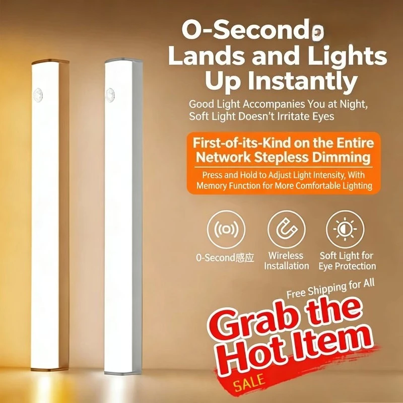 Wireless Rechargeable LED Night Lights Motion Sensor Lights Closet Kitchen Night Lights Bedroom Sensor Light Cabinet Stair Light
Wireless Rechargeable LED Night Lights Motion Sensor Lights Closet Kitchen Night Lights Bedroom Sensor Light Cabinet Stair Light