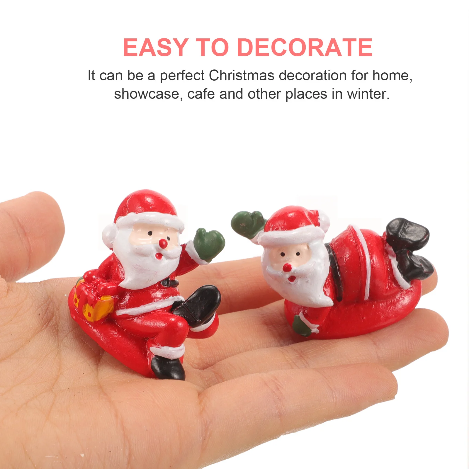 2pcs Mini Christmas Santa Claus Ornament Resin For Xmas Party Supplies Home Decor Desktop Landscape Decoration
2pcs Mini Christmas Santa Claus Ornament Resin For Xmas Party Supplies Home Decor Desktop Landscape Decoration