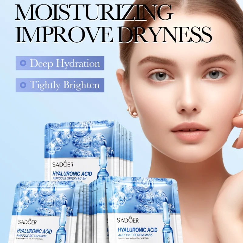 10 шт. ампульная маска с гиалуроновой кислотой содержит гиалуроновую кислоту, обеспечивает увлажняющий и осветляющий эффект для всех типов кожи, без аллергии, глубоко увлажняет, против морщин, подходит для сухой кожи, успокаивающих и элегантных бежевых ср 
10 шт. ампульная маска с гиалуроновой кислотой содержит гиалуроновую кислоту, обеспечивает увлажняющий и осветляющий эффект для всех типов кожи, без аллергии, глубоко увлажняет, против морщин, подходит для сухой кожи, успокаивающих и элегантных бежевых ср