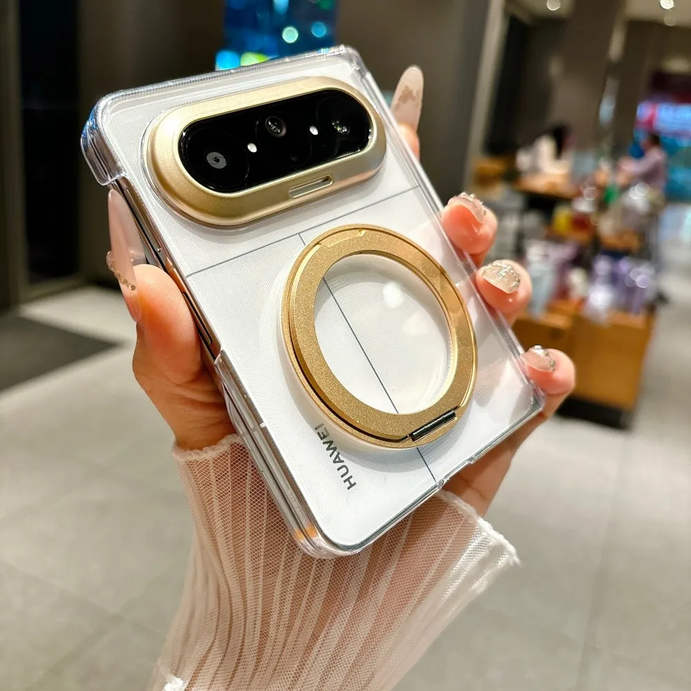 For Huawei Pura X Max Case Hard PC Transparent middle hinge Ring Stand Magnetic Protective Back Cover For Pura X Max Phone Shell
For Huawei Pura X Max Case Hard PC Transparent middle hinge Ring Stand Magnetic Protective Back Cover For Pura X Max Phone Shell