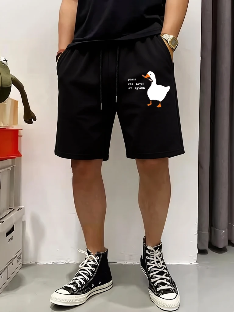 Peace Was Never An Option Duck Prints Men Pocket Summer Soft Shorts Trendy Drawstring Pants Loose Unisex All-Match Streetwear
Peace Was Never An Option Duck Prints Men Pocket Summer Soft Shorts Trendy Drawstring Pants Loose Unisex All-Match Streetwear